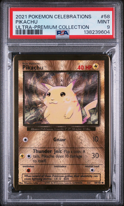 Miscellaneous Cards & Products  058/102 PSA9 #138239604 Pikachu METAL  - Holofoil - Promo