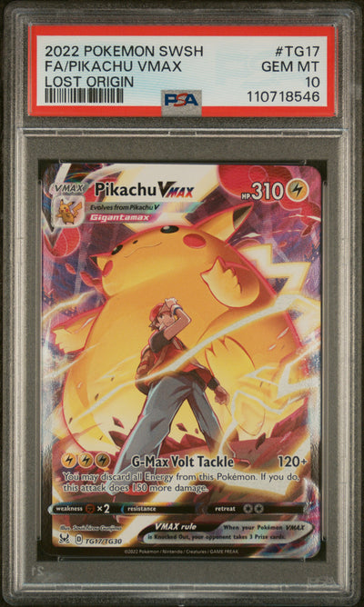 SWSH11 Lost Origin Trainer Gallery  TG17/TG30 PSA10 #110718546 Pikachu VMAX  - Holofoil - Ultra Rare