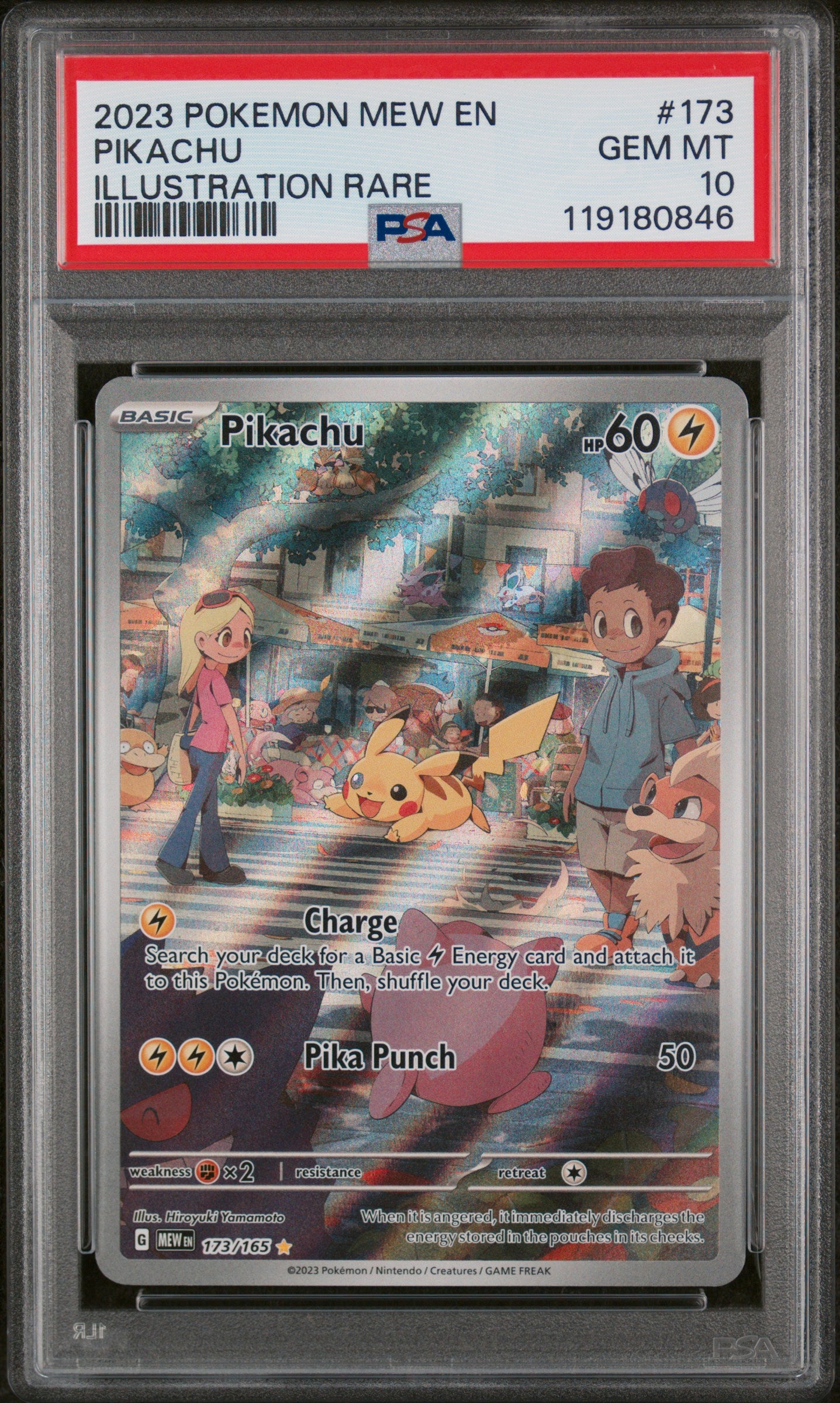 SV Scarlet & Violet 151  173/165 PSA10 #119180846 Pikachu  - Holofoil - Illustration Rare