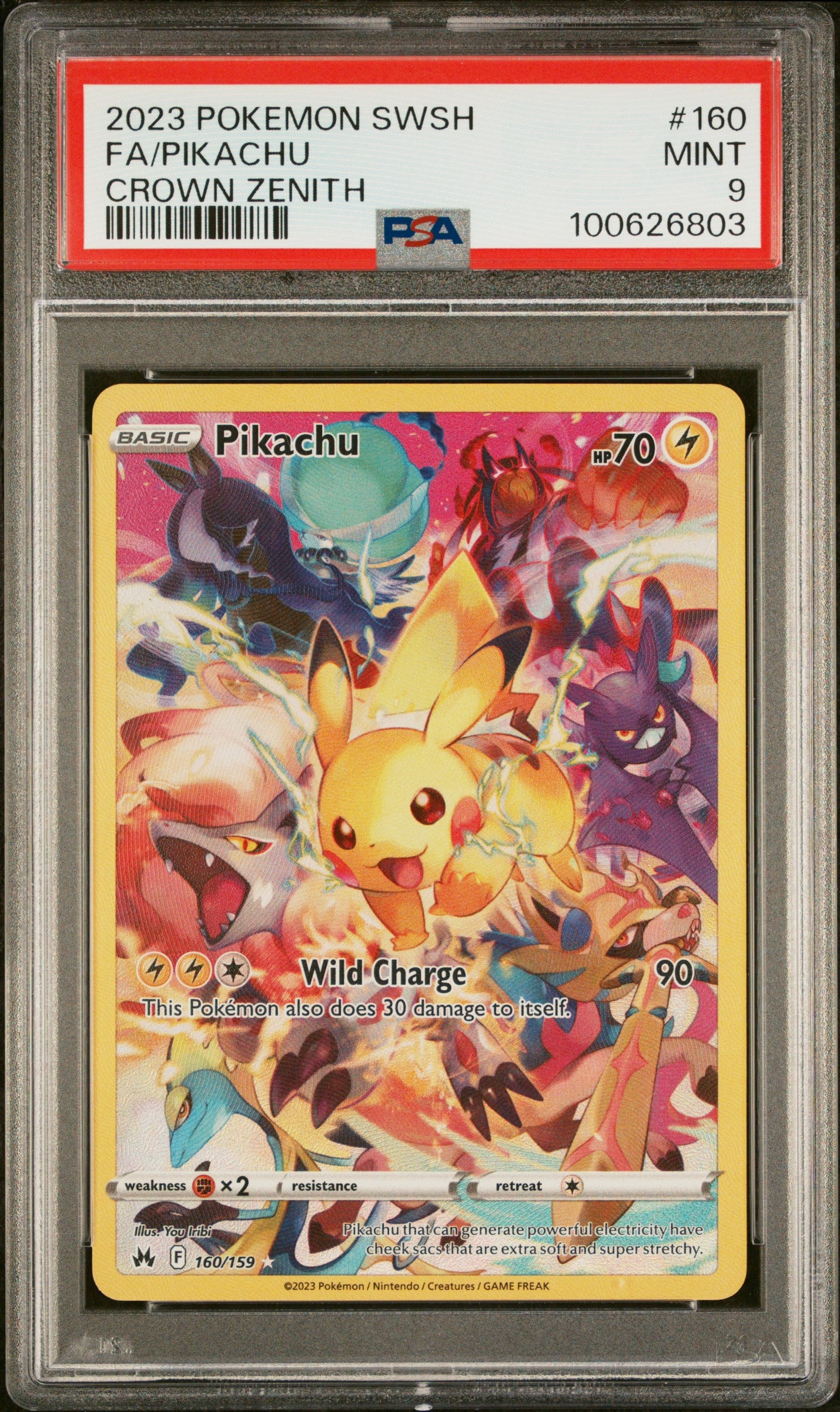 Crown Zenith  160/159 PSA9 #100626803 Pikachu (Secret)  - Holofoil - Secret Rare