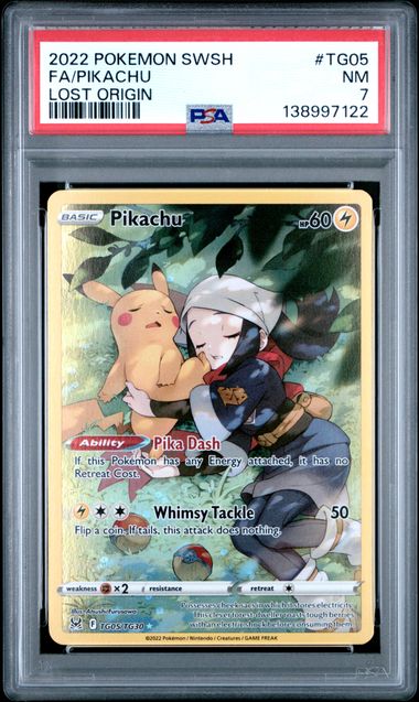SWSH11 Lost Origin Trainer Gallery TG05/TG30 PSA7 #138997122 Pikachu  - Holofoil - Ultra Rare