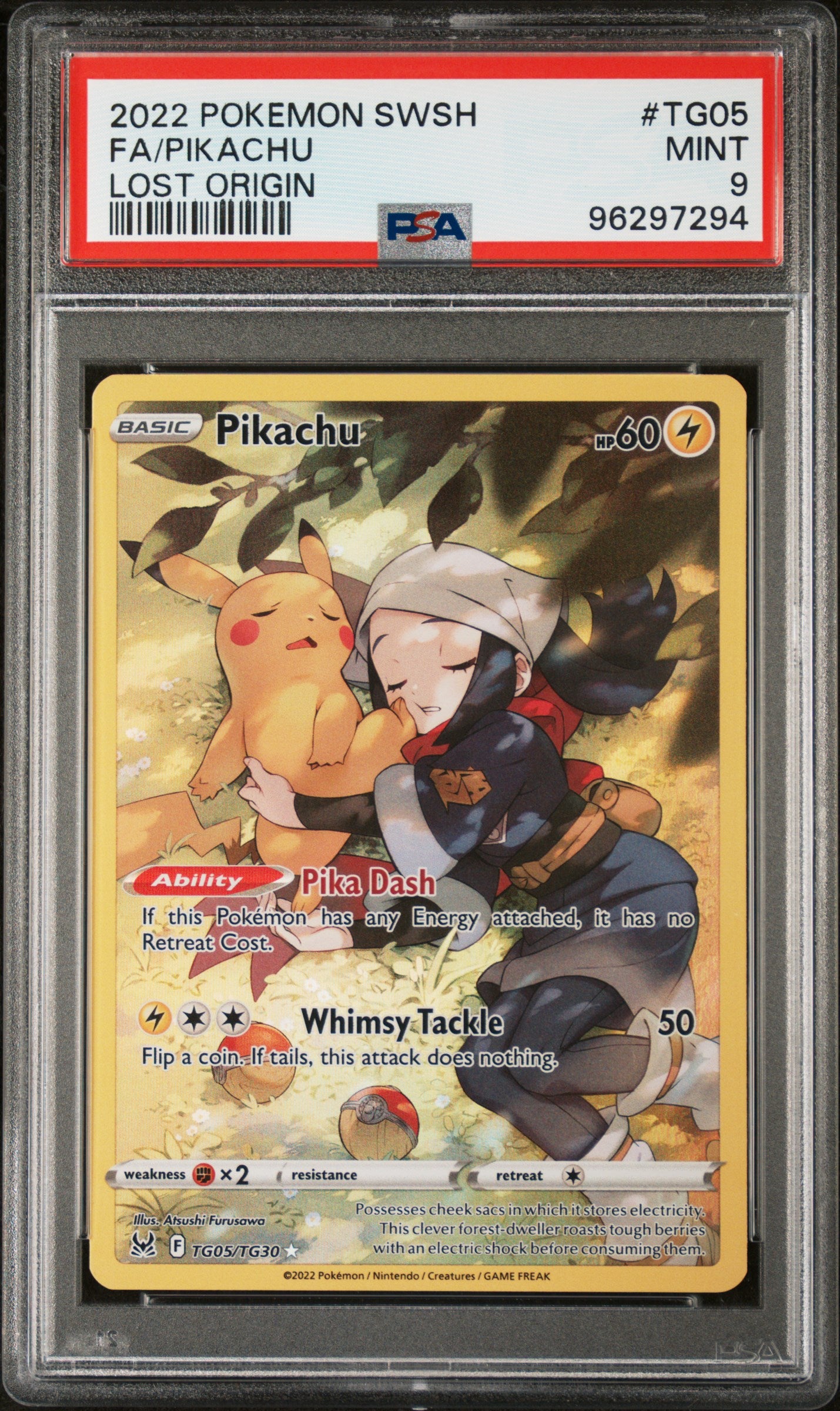 SWSH11 Lost Origin Trainer Gallery  TG05/TG30 PSA9 #96297294 Pikachu  - Holofoil - Ultra Rare