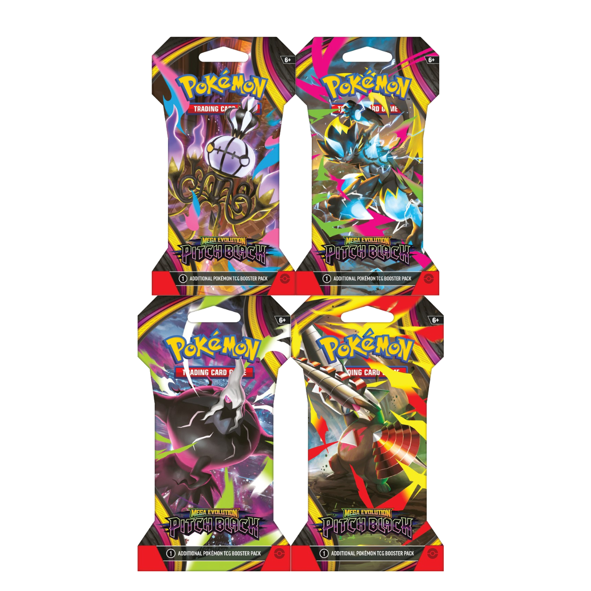 Pokemon Mega Evolution - ME05 - Pitch Black - Sleeved Booster 5 pack bundle PRE-ORDER (5 packs)
