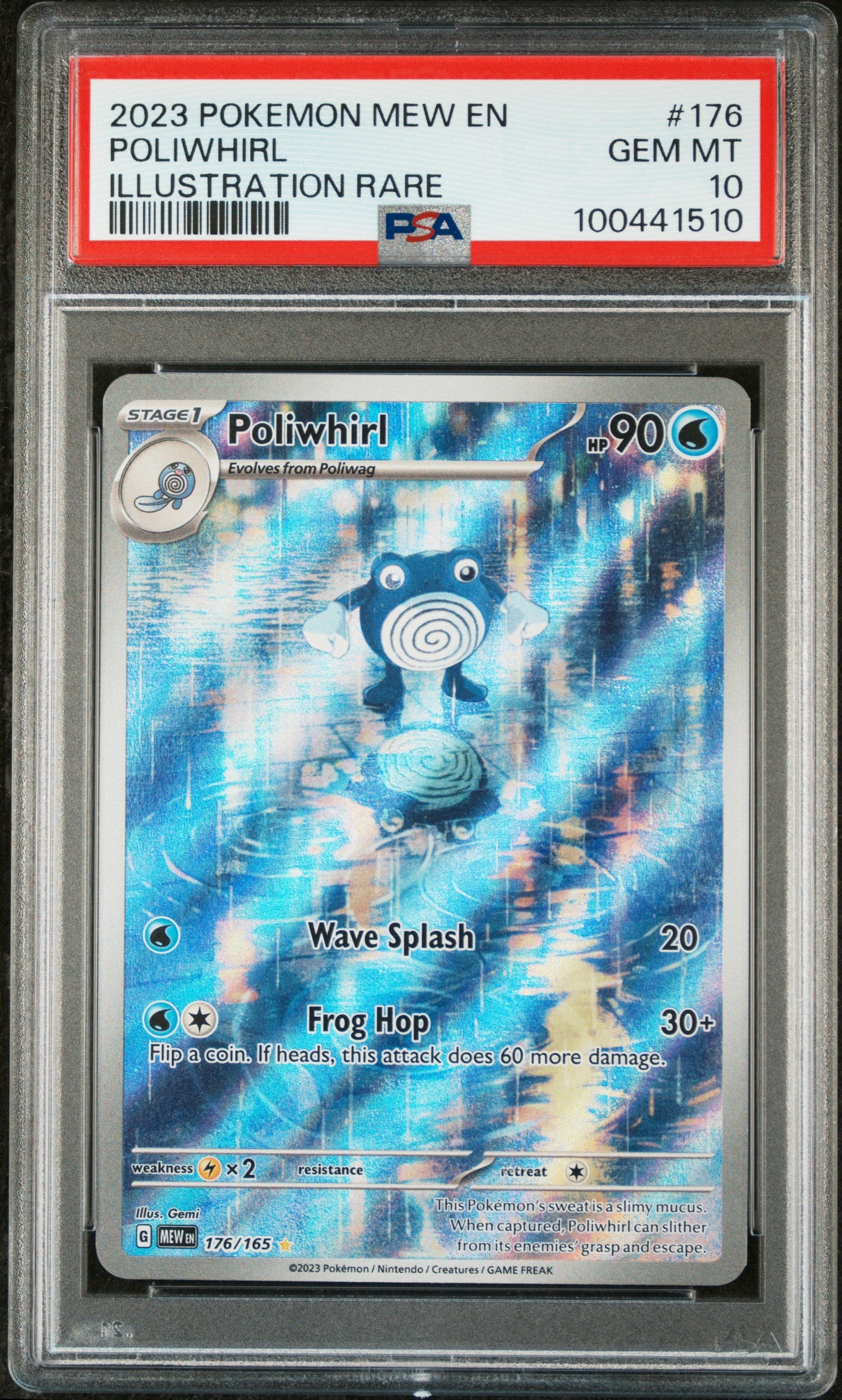 SV Scarlet & Violet 151  176/165 PSA10 #100441510 Poliwhirl  - Holofoil - Illustration Rare