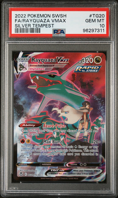 SWSH12 Silver Tempest Trainer Gallery  TG20/TG30 PSA10 #96297311 Rayquaza VMAX  - Holofoil - Ultra Rare