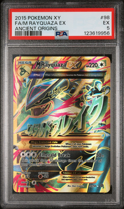 XY  Ancient Origins  098/98 PSA5 #123619956 M Rayquaza EX (Shiny Full Art)  - Holofoil - Ultra Rare