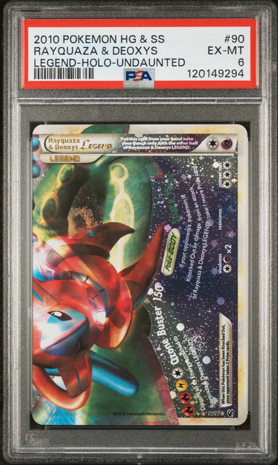 [BUNDLE-SEQUENTIAL] Undaunted  089 PSA6 #120149295 Rayquaza & Deoxys Legend (Top)  - Holofoil - Ultra Rare & Undaunted  090 PSA6 #120149294 Rayquaza & Deoxys Legend (Bottom)  - Holofoil - Ultra Rare