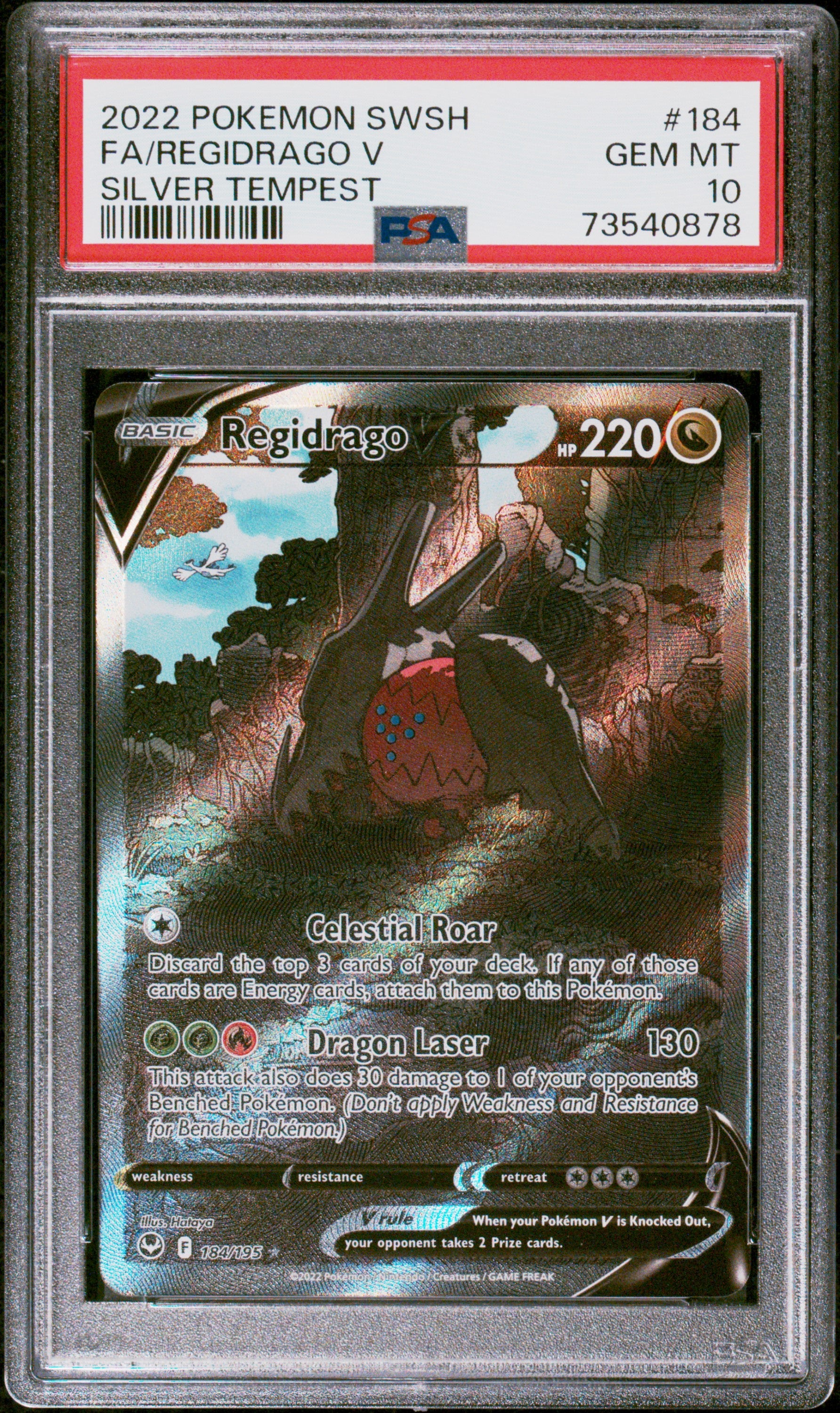 SWSH12 Silver Tempest  184/195 PSA10 #73540878 Regidrago V (Alternate Full Art)  - Holofoil - Ultra Rare