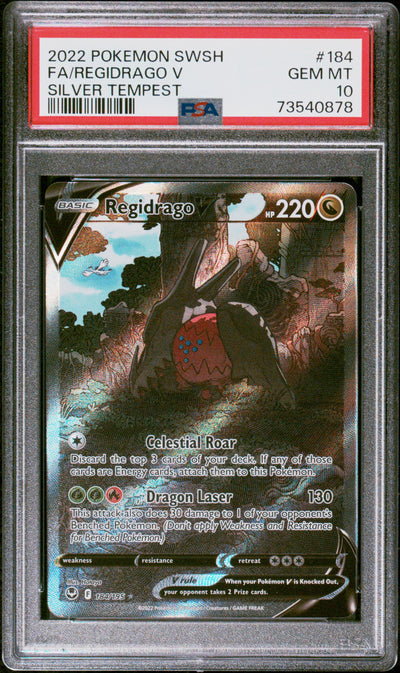 SWSH12 Silver Tempest  184/195 PSA10 #73540878 Regidrago V (Alternate Full Art)  - Holofoil - Ultra Rare