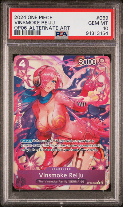 Wings of the Captain  OP06-069 PSA10 #91313154 Vinsmoke Reiju (069) (Alternate Art)  - Foil - Super Rare