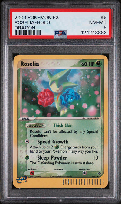 Dragon  009/97 PSA8 #124248883 Roselia  - Reverse Holofoil - Holo Rare