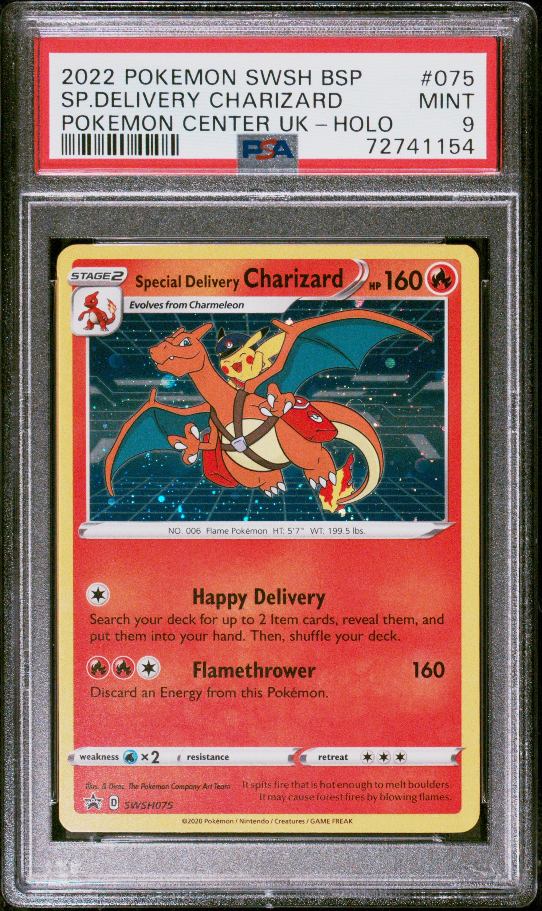 SWSH Sword & Shield Promo Cards  SWSH075 PSA9 #72741154 Special Delivery Charizard  - Holofoil - Promo