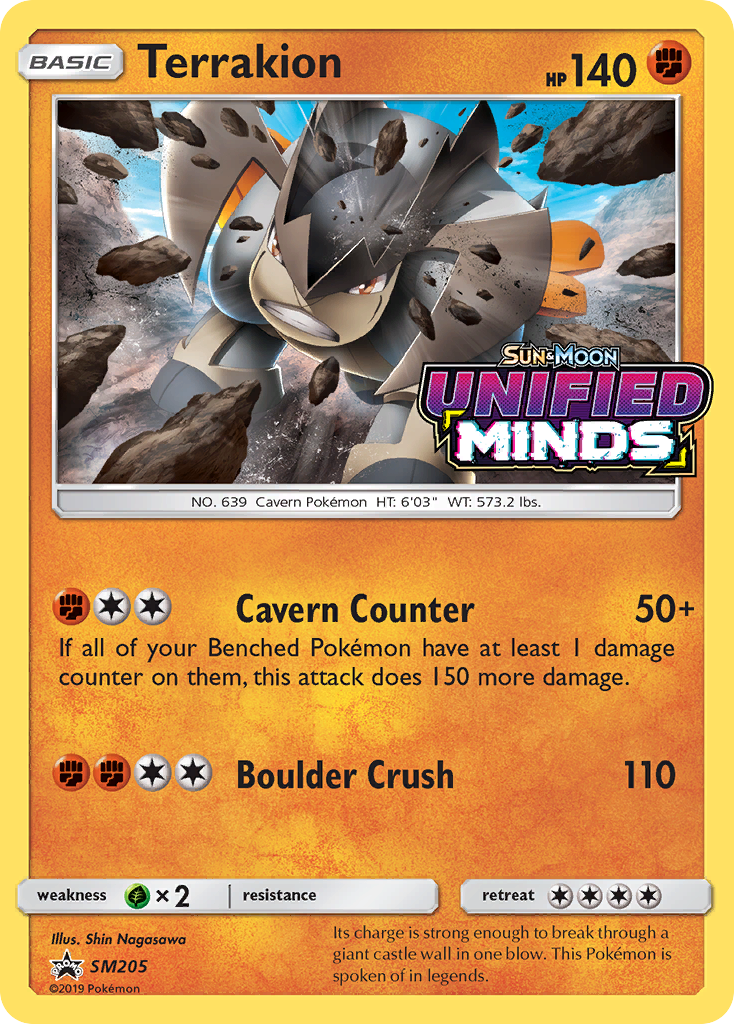 SM Promos  SM205 Terrakion  - Holofoil - Promo