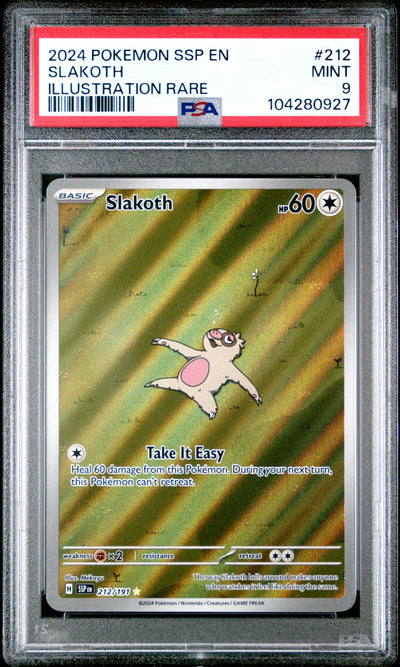 SV08 Surging Sparks  212/191 PSA9 #104280927 Slakoth  - Holofoil - Illustration Rare