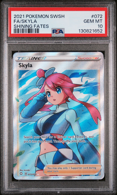 Shining Fates  072/072 PSA10 #130821652 Skyla (Full Art)  - Holofoil - Ultra Rare