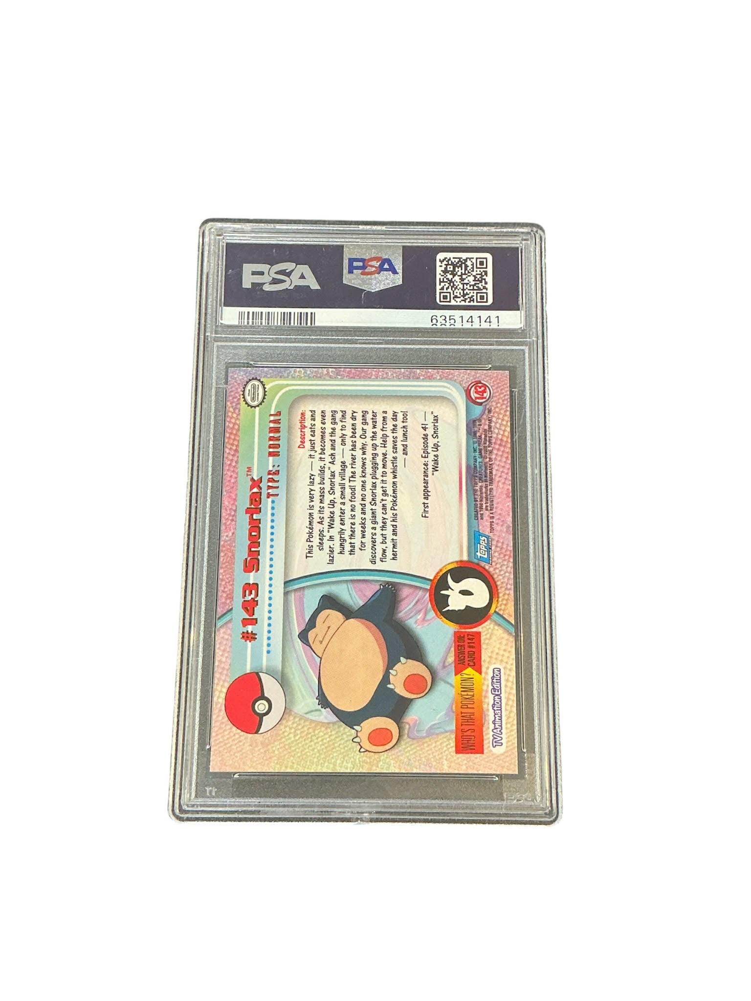 Topps Chrome 2000 - Series 1 &2 #143 - PSA8 #63514141 - Snorlax