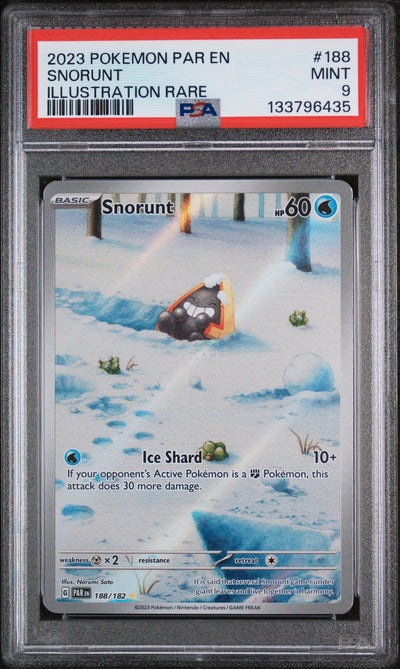 SV04 Paradox Rift  188/182 PSA9 #133796435 Snorunt  - Holofoil - Illustration Rare