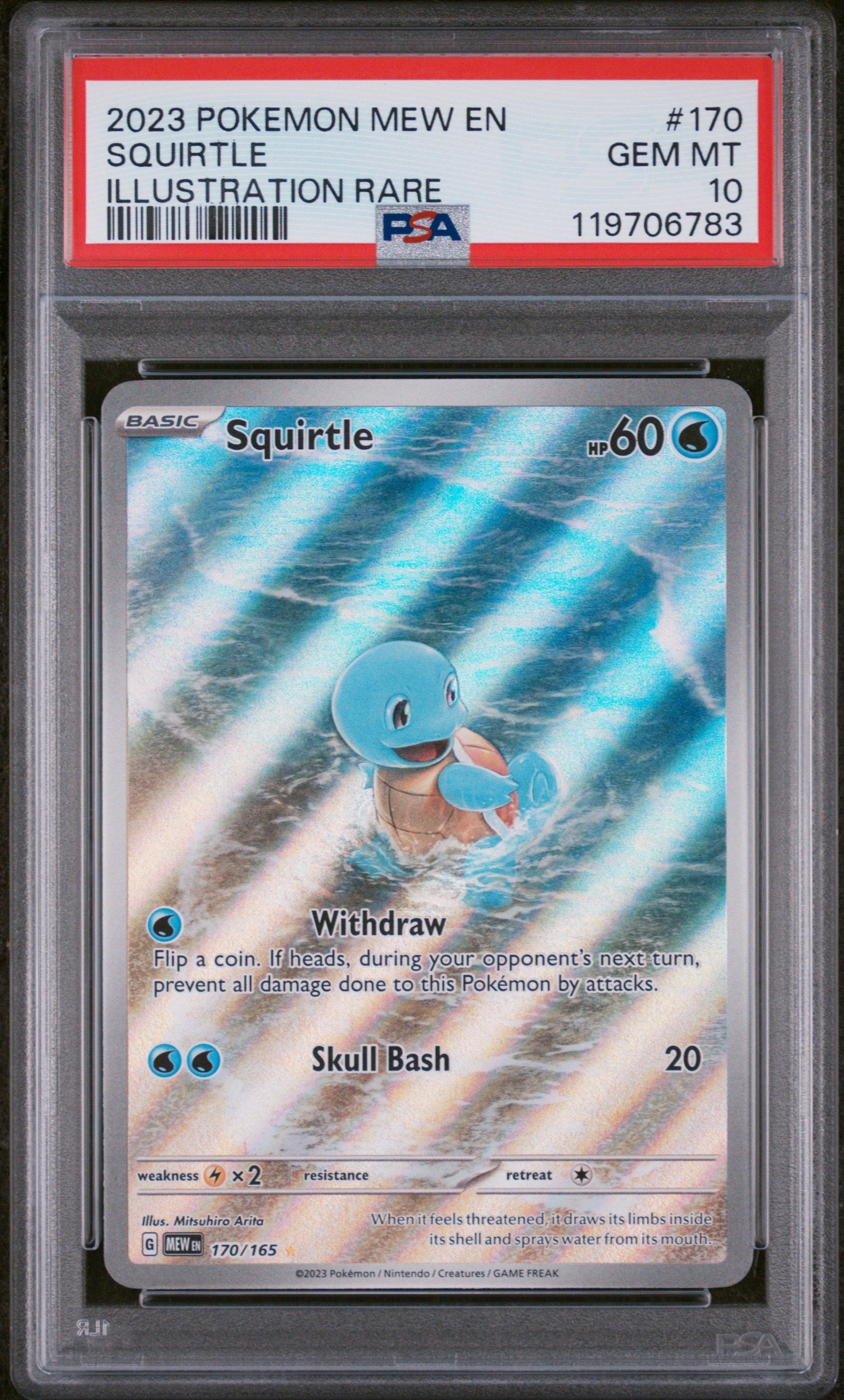 SV Scarlet & Violet 151  170/165 PSA10 #119706783 Squirtle  - Holofoil - Illustration Rare