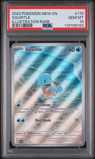 SV Scarlet & Violet 151  170/165 PSA10 #119706783 Squirtle  - Holofoil - Illustration Rare