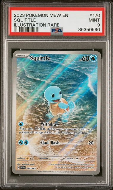 SV Scarlet & Violet 151  170/165 PSA 9 #86350590 Squirtle  - Holofoil - Illustration Rare