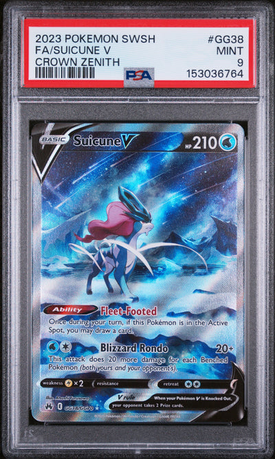 Crown Zenith Galarian Gallery  GG38/GG70 PSA9 #153036764 Suicune V  - Holofoil - Ultra Rare