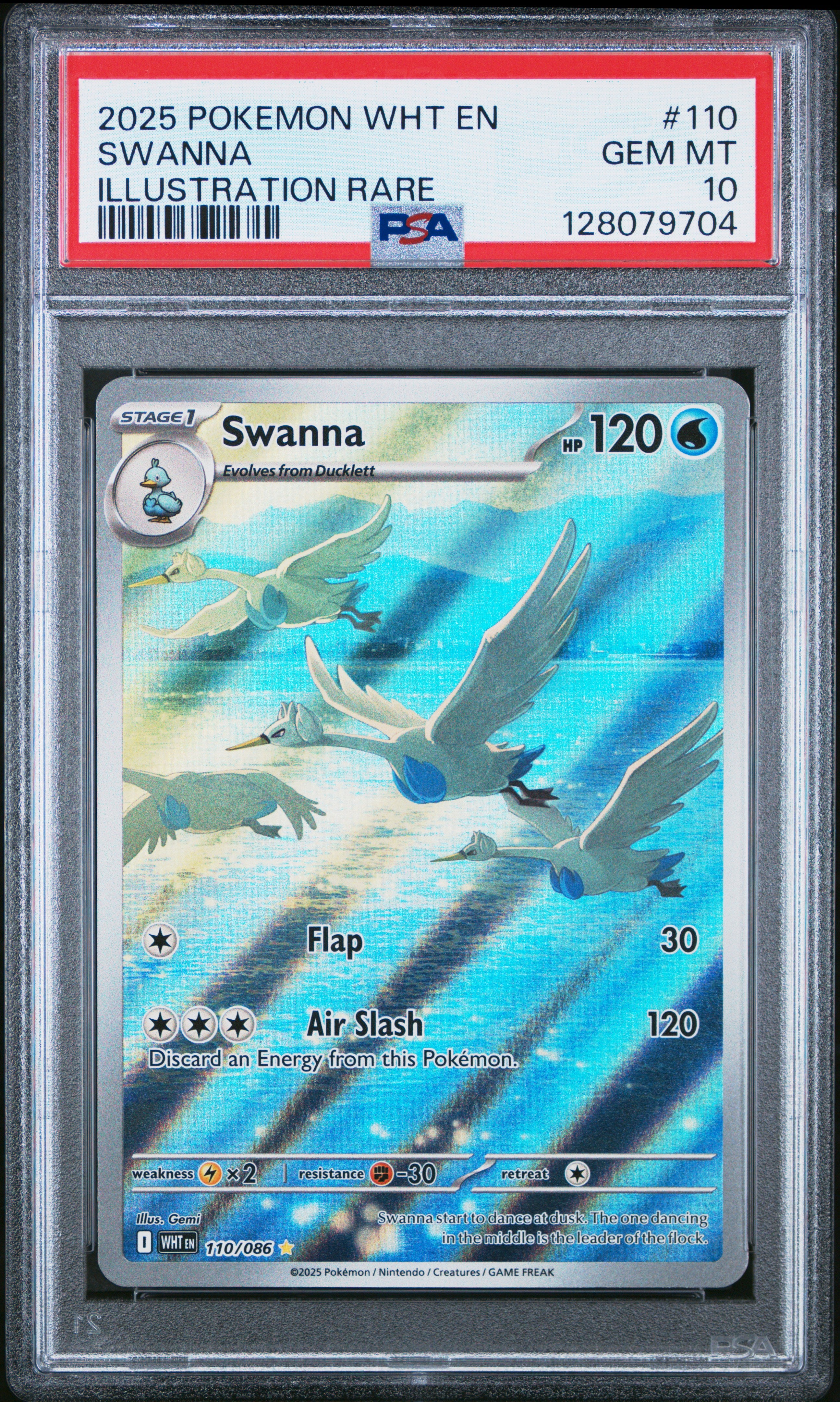 SV White Flare  110/086 PSA10 #128079704 Swanna  - Holofoil - Illustration Rare