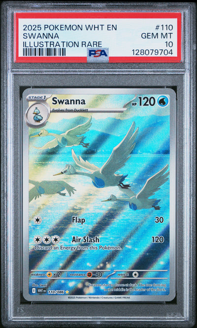 SV White Flare  110/086 PSA10 #128079704 Swanna  - Holofoil - Illustration Rare