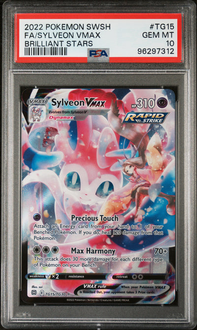 SWSH09 Brilliant Stars Trainer Gallery  TG15/TG30 PSA10 #96297312 Sylveon VMAX  - Holofoil - Ultra Rare
