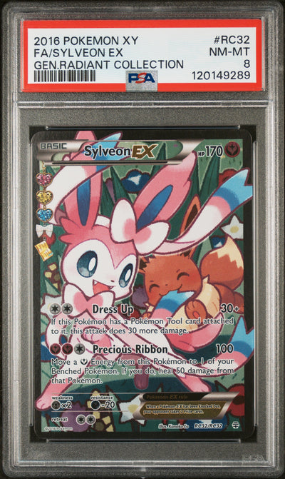 Generations Radiant Collection  RC32/RC32 PSA8 #120149289 Sylveon EX (Full Art)  - Holofoil - Ultra Rare