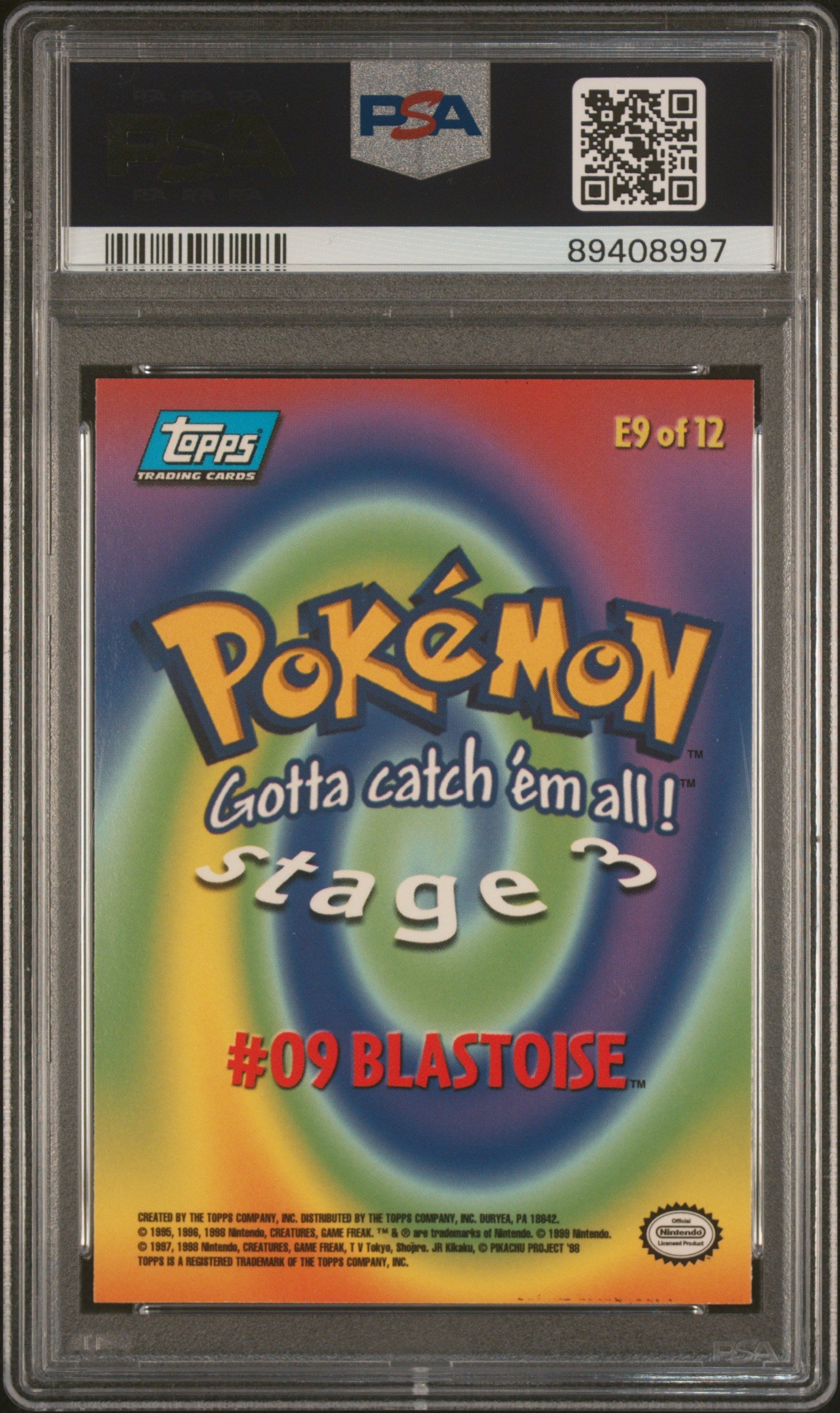 Topps Chrome 1999 - Series 1  #E9 - PSA8 #89408997 - Blastoise