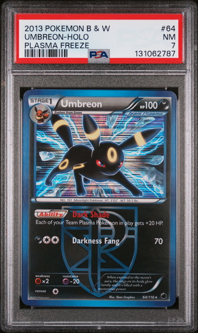 Plasma Freeze  064/116 PSA7 #131062787 Umbreon (Team Plasma)  - Holofoil - Holo Rare