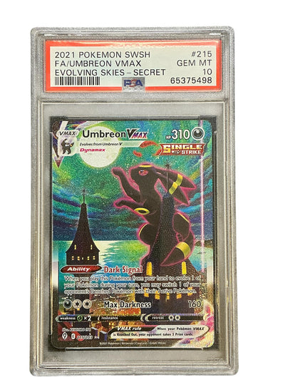 SWSH07 Evolving Skies  215/203 PSA10 #65375498 Umbreon VMAX (Alternate Art Secret)  - Holofoil - Secret Rare