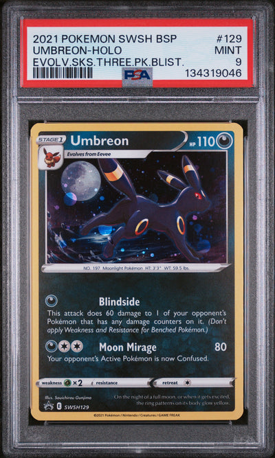 SWSH Sword & Shield Promo Cards  SWSH129 PSA9 #134319046 Umbreon  - Holofoil - Promo