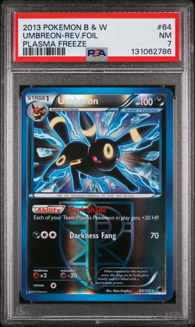 Plasma Freeze  064/116 PSA7 #131062786 Umbreon (Team Plasma)  - Reverse Holofoil - Holo Rare