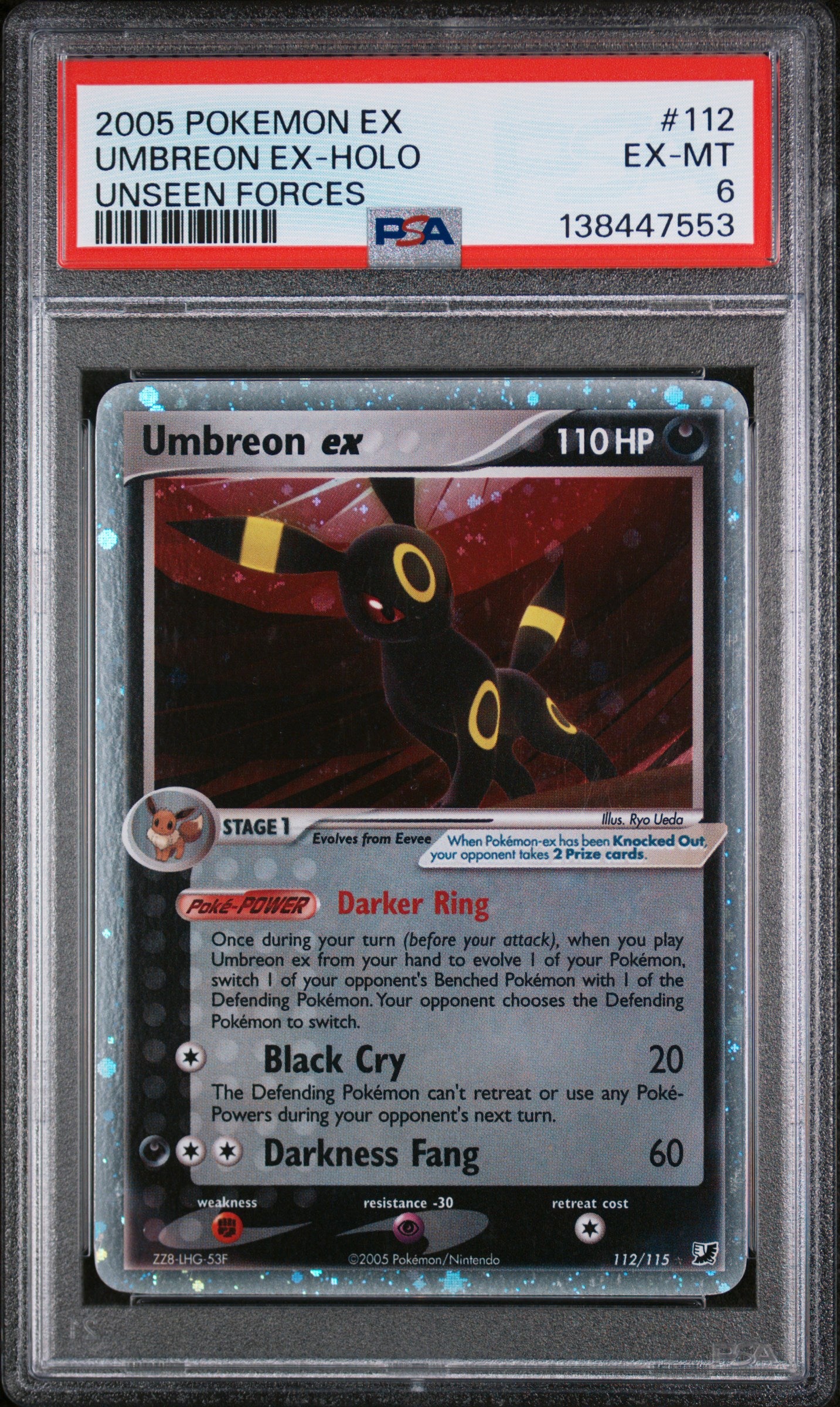 Unseen Forces 112 PSA6 #138447553 Umbreon ex  - Holofoil - Ultra Rare