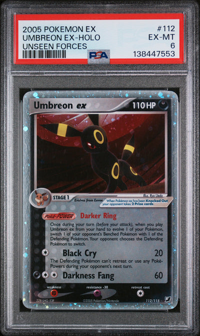 Unseen Forces 112 PSA6 #138447553 Umbreon ex  - Holofoil - Ultra Rare