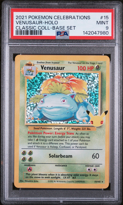 Celebrations Classic Collection  015/102 PSA9 #142047980 Venusaur  - Holofoil - Classic Collection