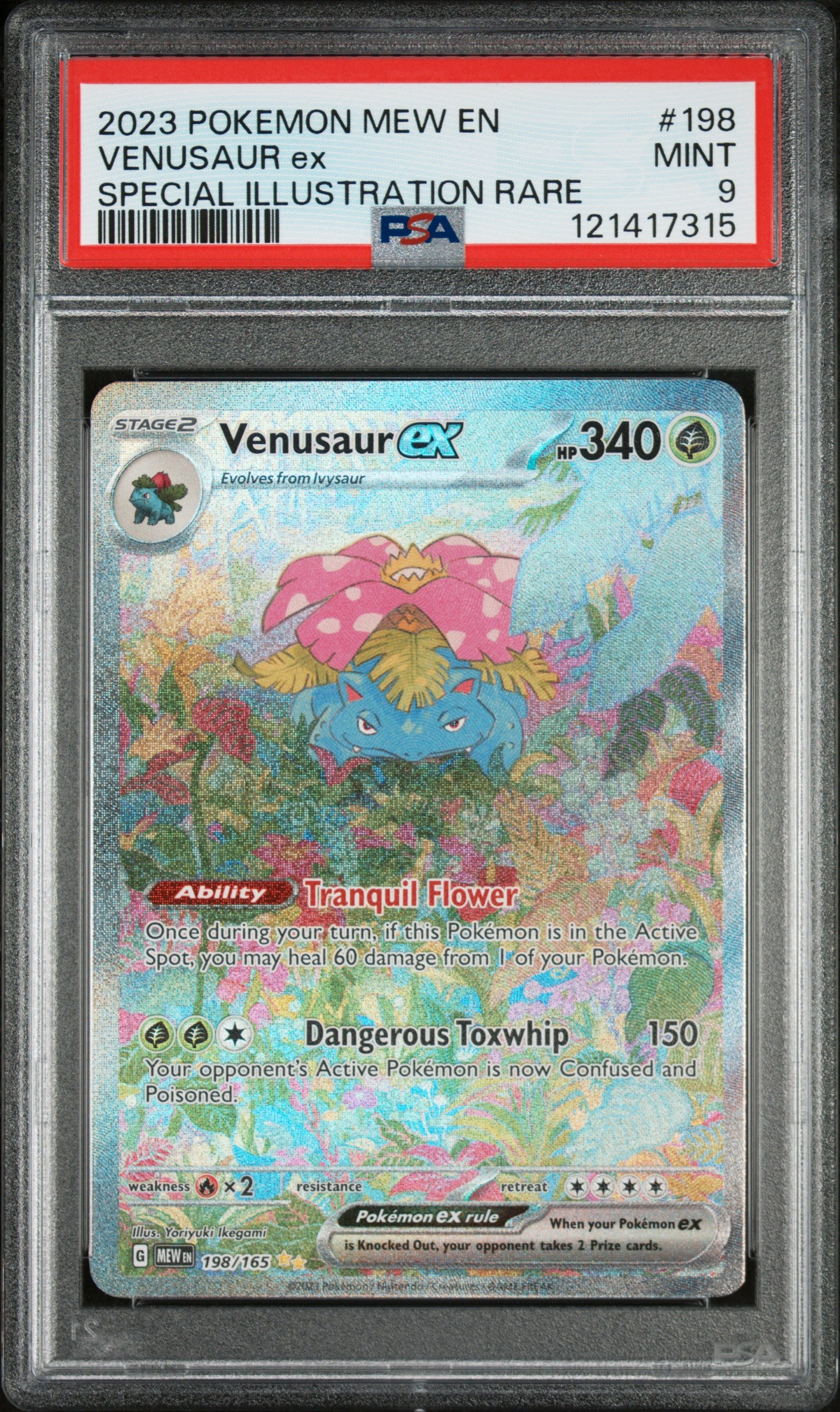 SV Scarlet & Violet 151  198/165 PSA9 #121417315 Venusaur ex  - Holofoil - Special Illustration Rare