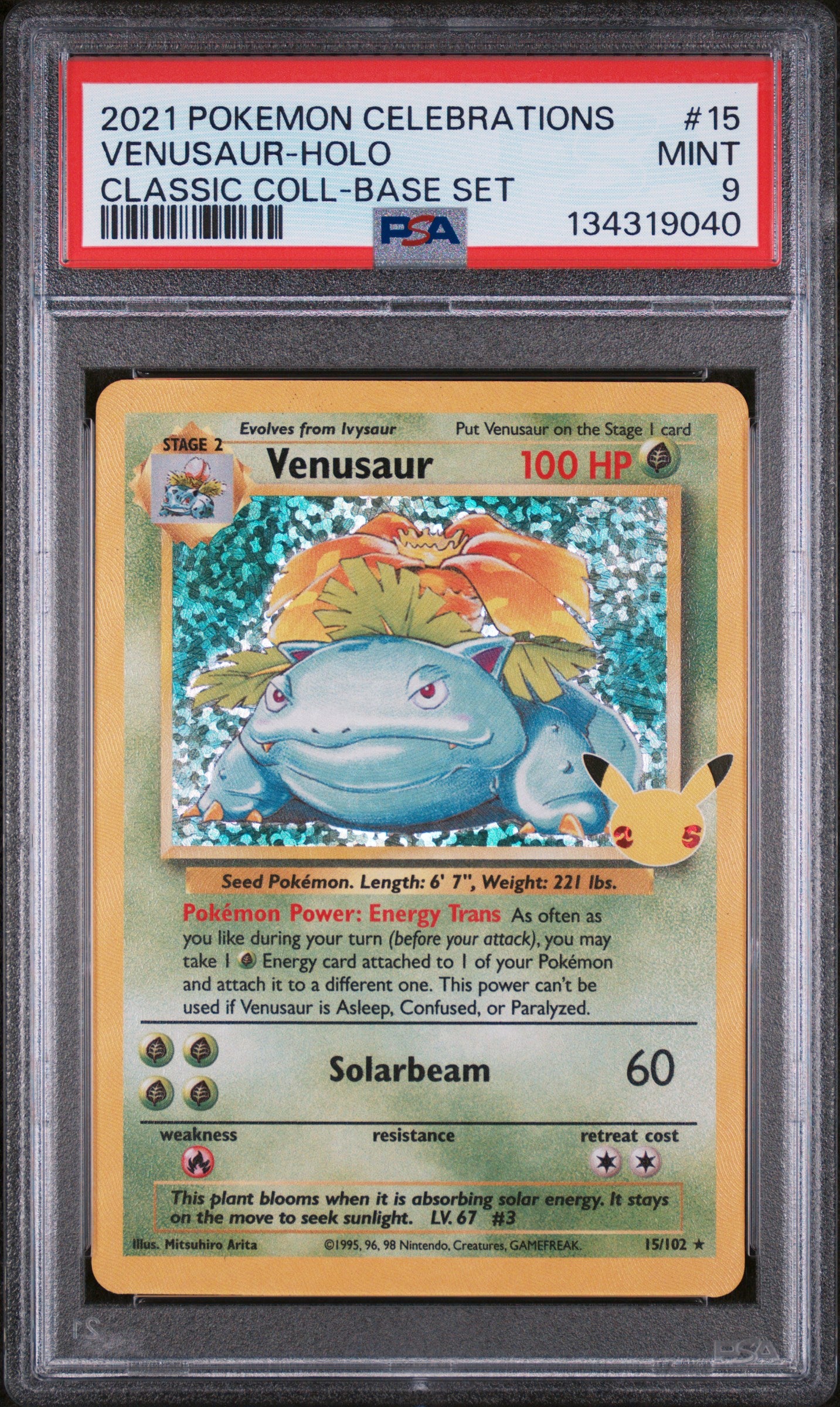 Celebrations Classic Collection  015/102 PSA9 #134319040 Venusaur  - Holofoil - Classic Collection