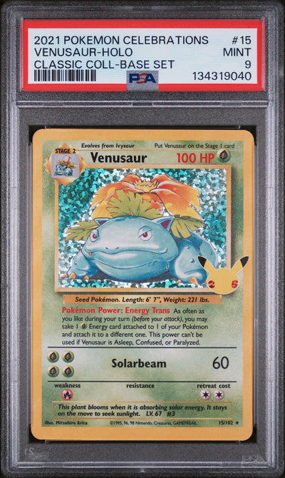 Celebrations Classic Collection  015/102 PSA9 #134319040 Venusaur  - Holofoil - Classic Collection
