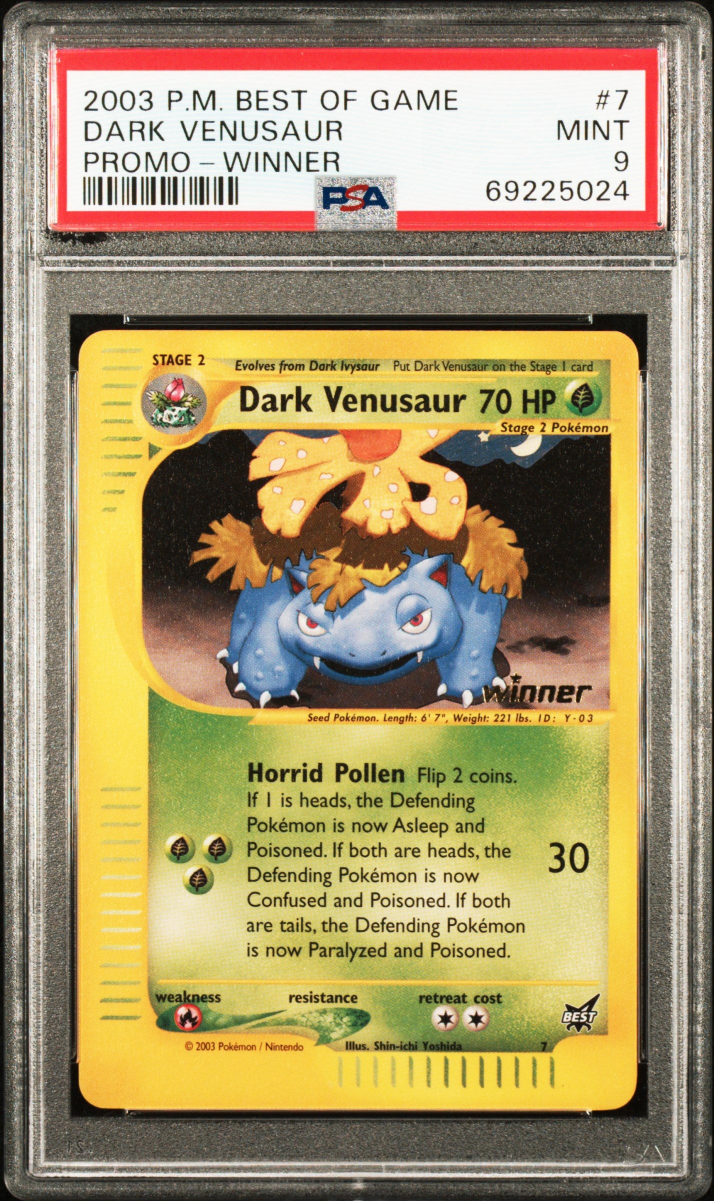 Best of Promos  007 PSA9 #69225024 Dark Venusaur  - Promo