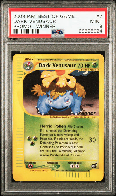 Best of Promos  007 PSA9 #69225024 Dark Venusaur  - Promo