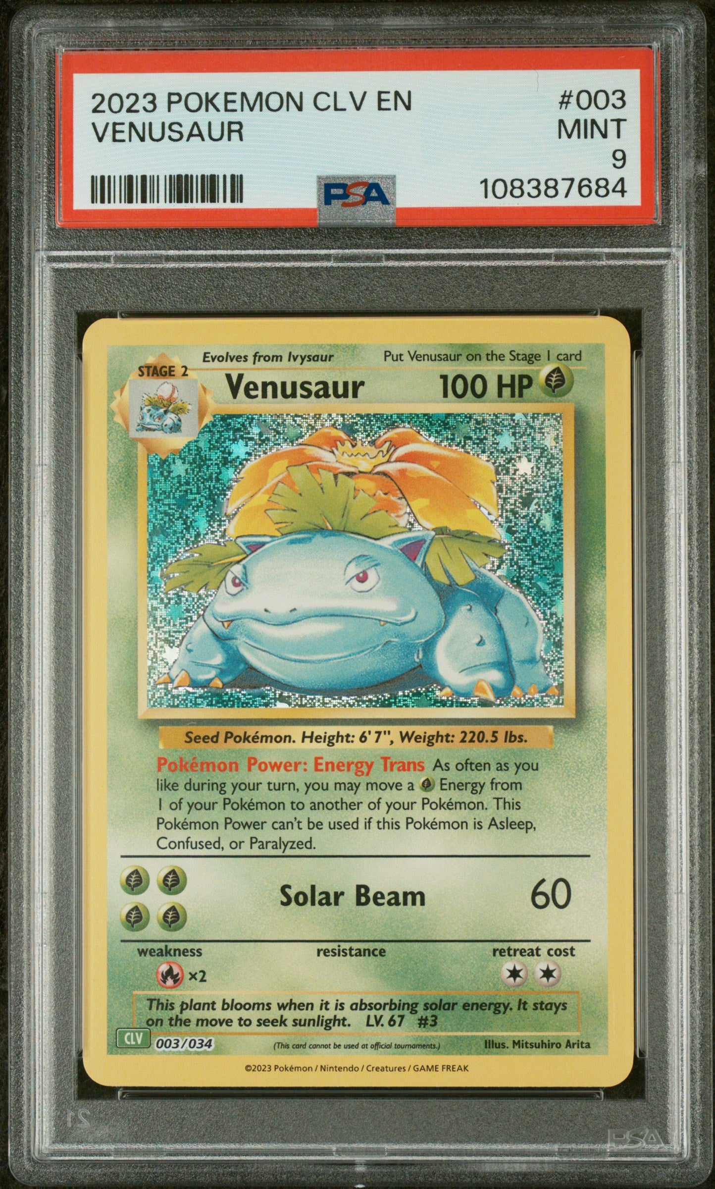 Trading Card Game Classic  003/034 PSA9 #108387684 Venusaur  - Holofoil - Classic Collection