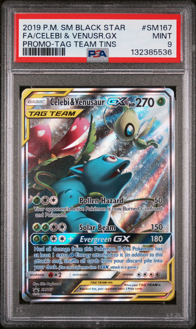 SM Promos  SM167 PSA9 #132385536 Celebi & Venusaur GX  - Holofoil - Promo