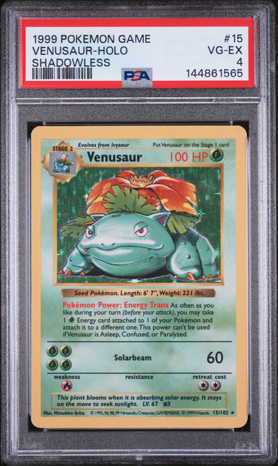 Base Set Shadowless  015/102 PSA4 #144861565 Venusaur  - Unlimited Holofoil - Holo Rare
