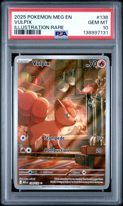 ME01 Mega Evolution  138/132 PSA10 #138997131 Vulpix  - Holofoil - Illustration Rare