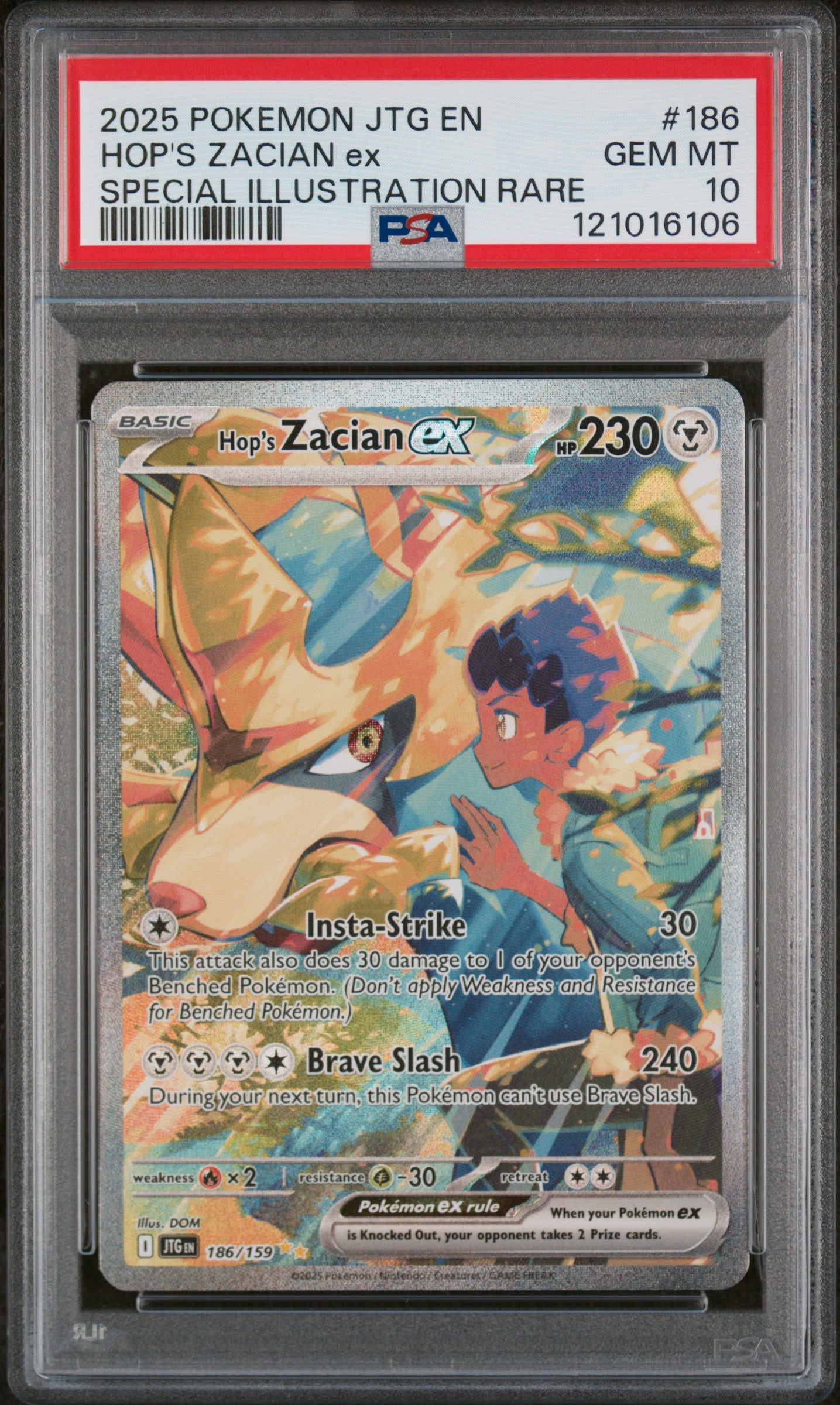 SV09 Journey Together  186/159 PSA10 #121016106 Hop's Zacian ex  - Holofoil - Special Illustration Rare