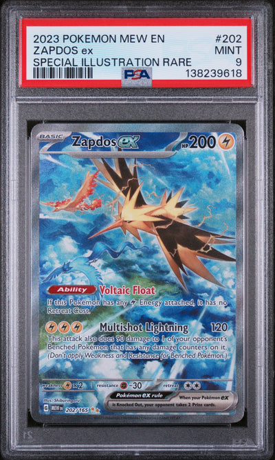 SV Scarlet & Violet 151  202/165 PSA9 #138239618 Zapdos ex  - Holofoil - Special Illustration Rare