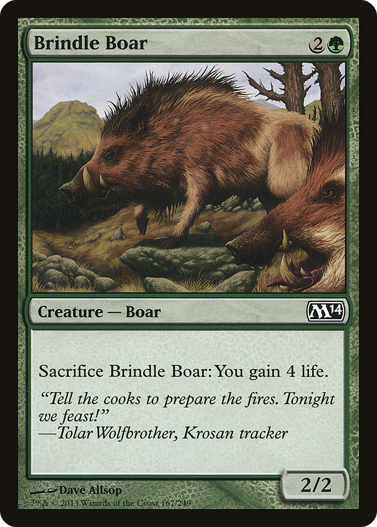 Magic 2014 - (M14-167) - Brindle Boar Foil