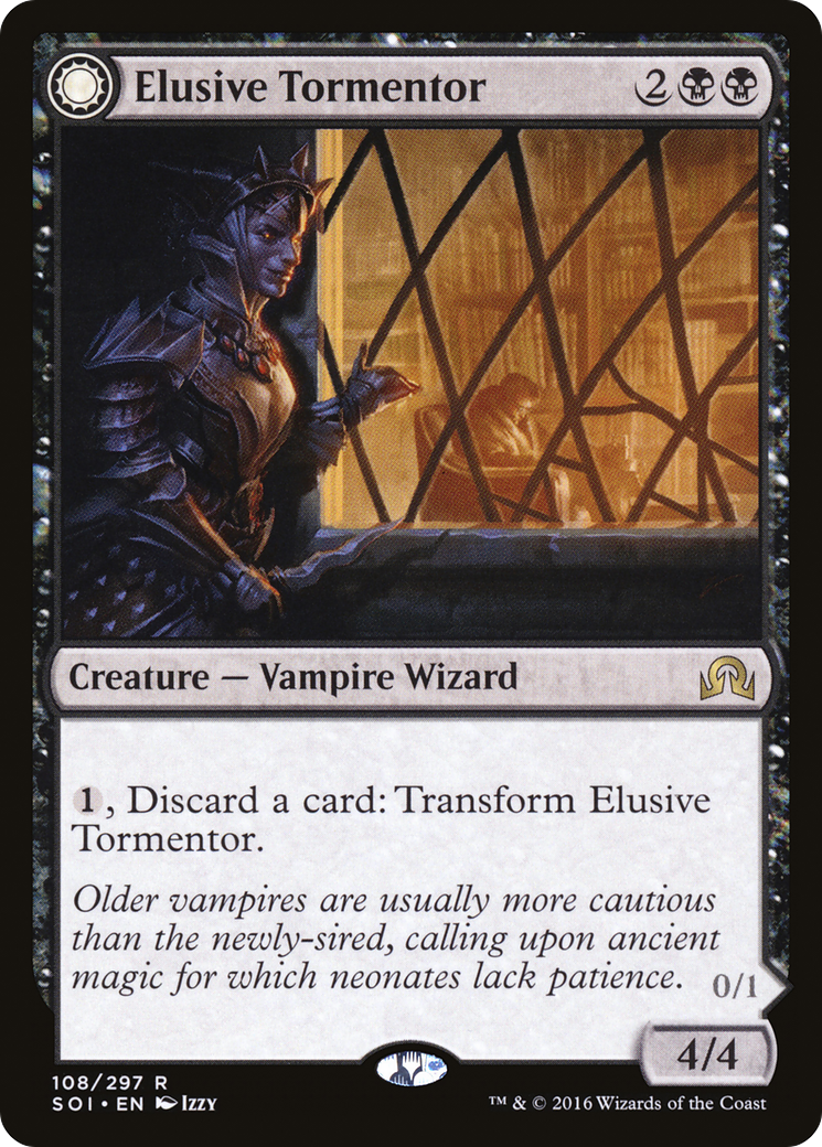 Shadows over Innistrad - (SOI-108) - Elusive Tormentor: (Double Faced Transform)